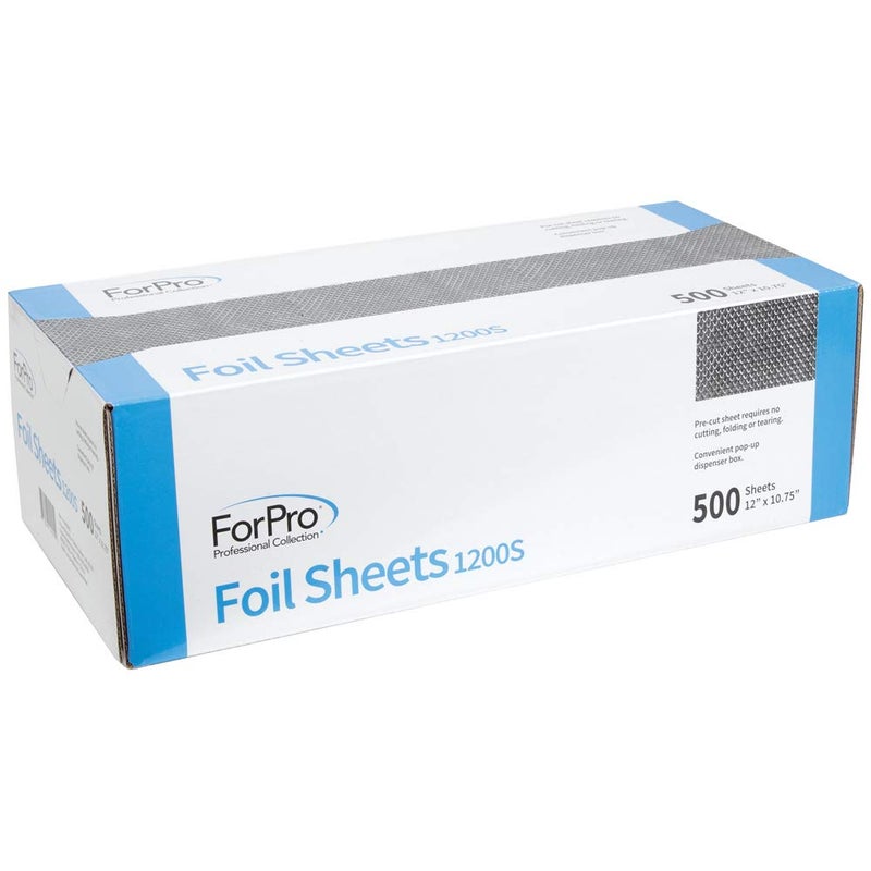 ForPro Professional Collection Embossed Foil Sheets 1200S, Aluminum Foil, Pop-Up Dispenser, for Hair Color Application and Highlighting Services, Food Safe, 12â€ W x 10.75â€ L, 500-Count - Image 2